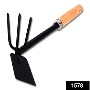 2 in 1 Double Hoe Gardening Tool with Wooden Handle