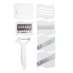 10 IN 1 MULTIFUNCTIONAL VEGETABLE FRUITS CUTTER/SLICER SHREDDER WITH ROTATING DRAIN BASKET