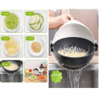 10 IN 1 MULTIFUNCTIONAL VEGETABLE FRUITS CUTTER/SLICER SHREDDER WITH ROTATING DRAIN BASKET