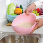 Kitchen Plastic big Rice Bowl Strainer Perfect Size for Storing and Straining