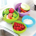 Kitchen Plastic big Rice Bowl Strainer Perfect Size for Storing and Straining