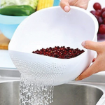 Kitchen Plastic big Rice Bowl Strainer Perfect Size for Storing and Straining